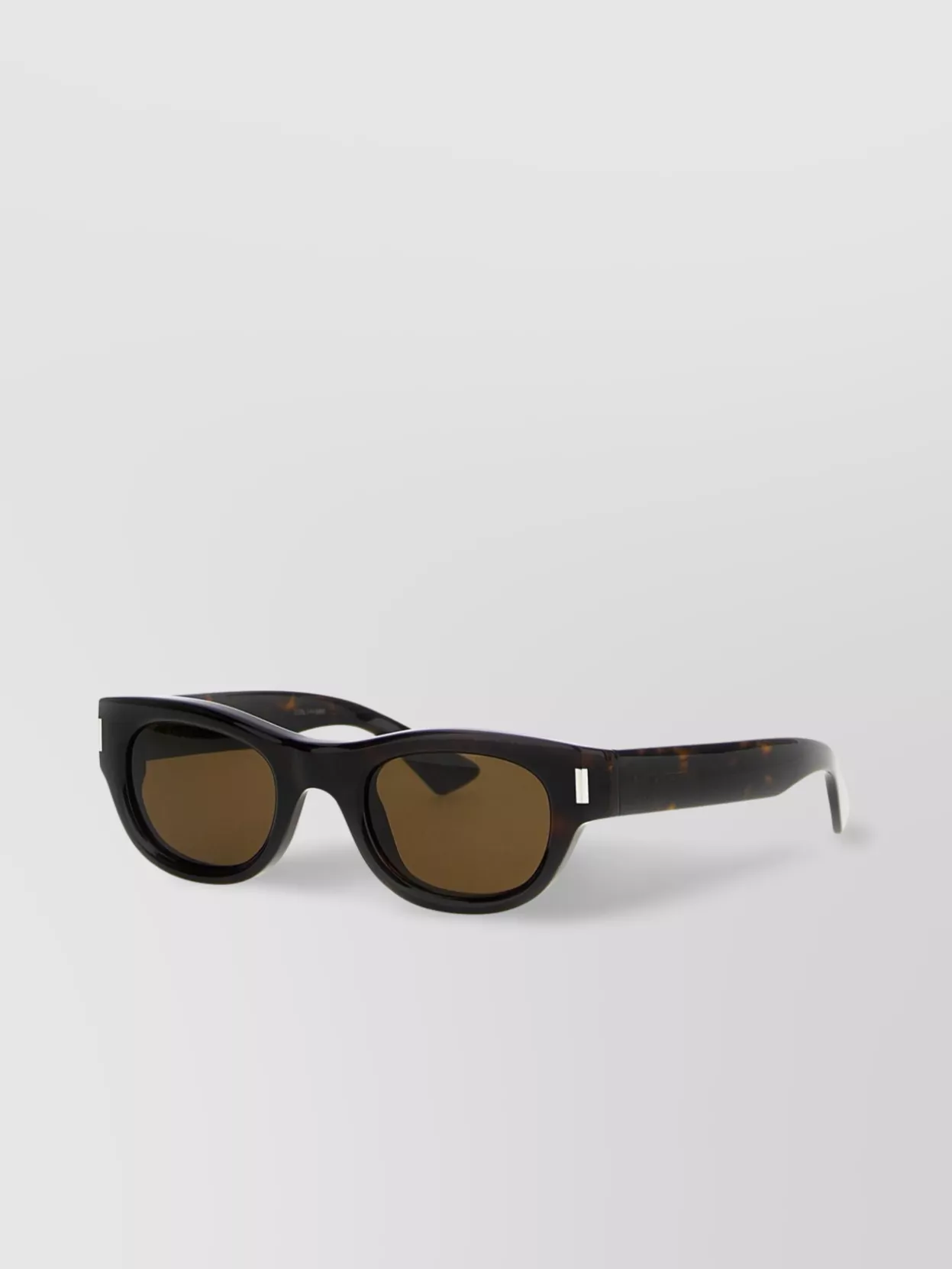 Saint Laurent '761' Rectangular Sunglasses Thick Temples
