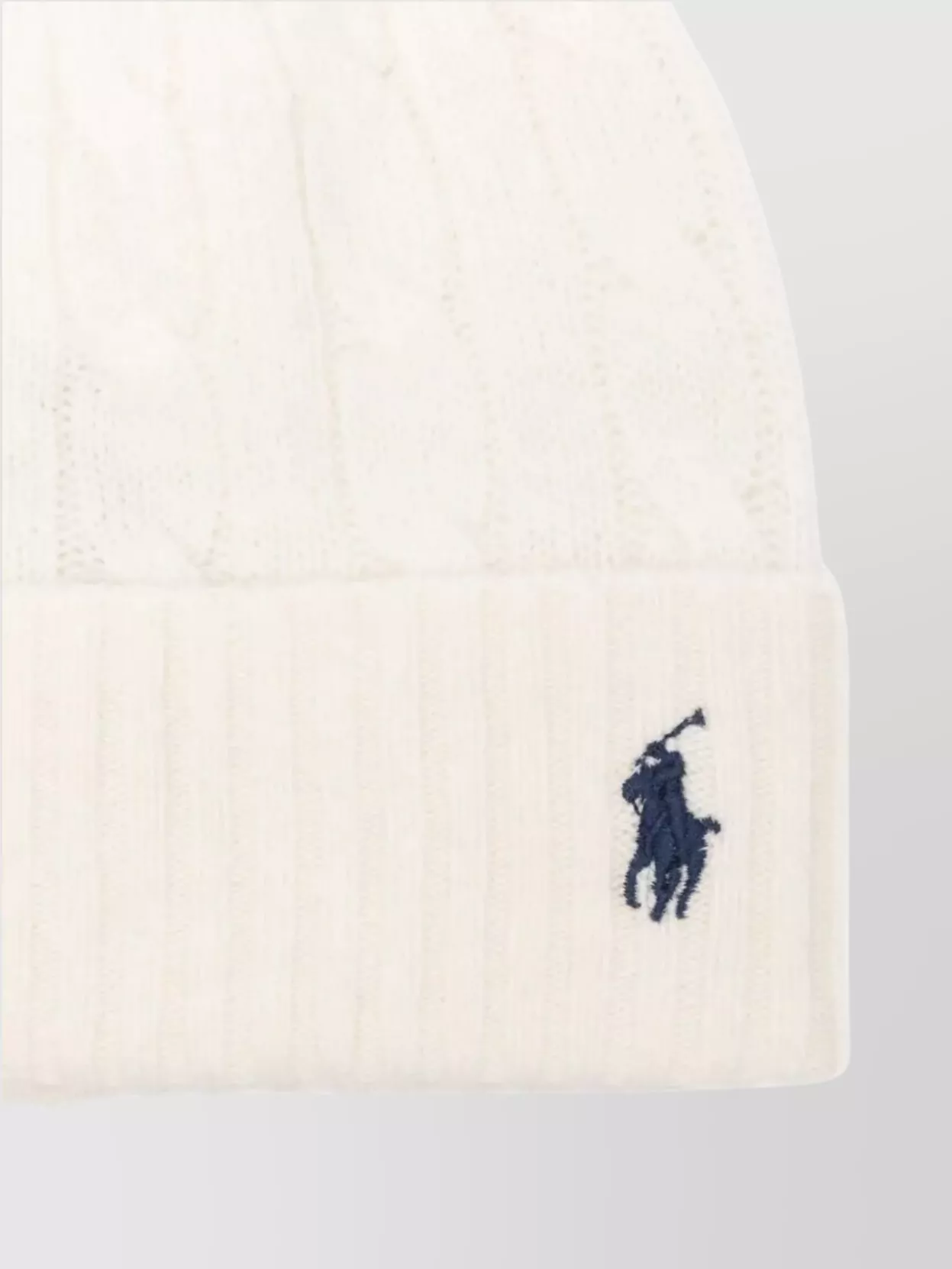 Ralph Lauren Cozy Cable Knit Turn-Up Brim Hat