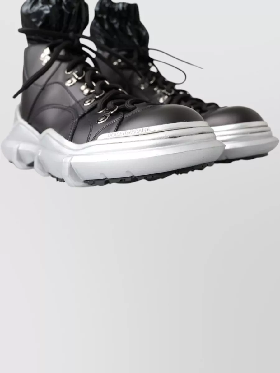 Dolce&Gabbana Leather High-Top Boots