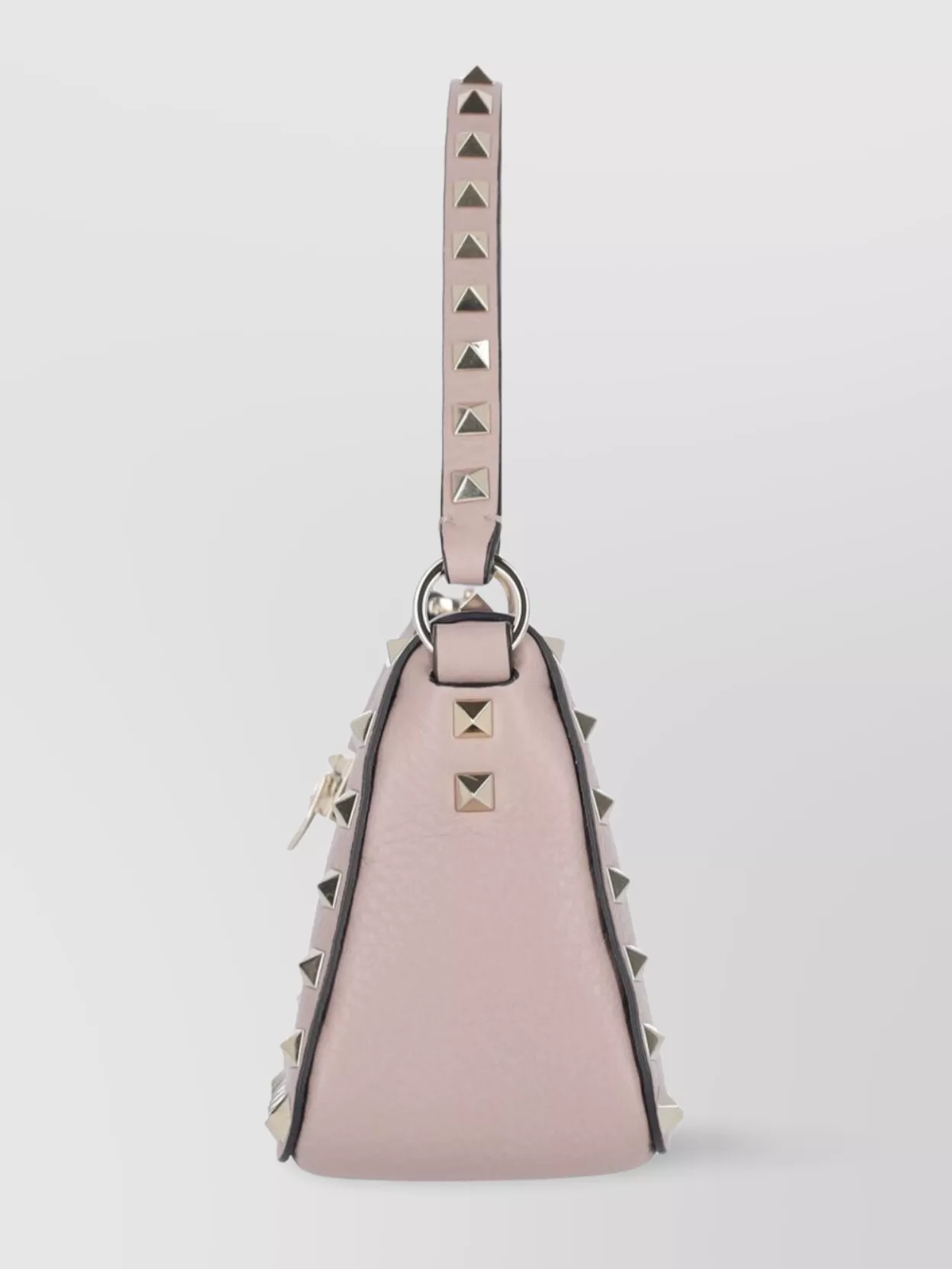 Valentino Leather Top Handle Shoulder Bag With Studded Design