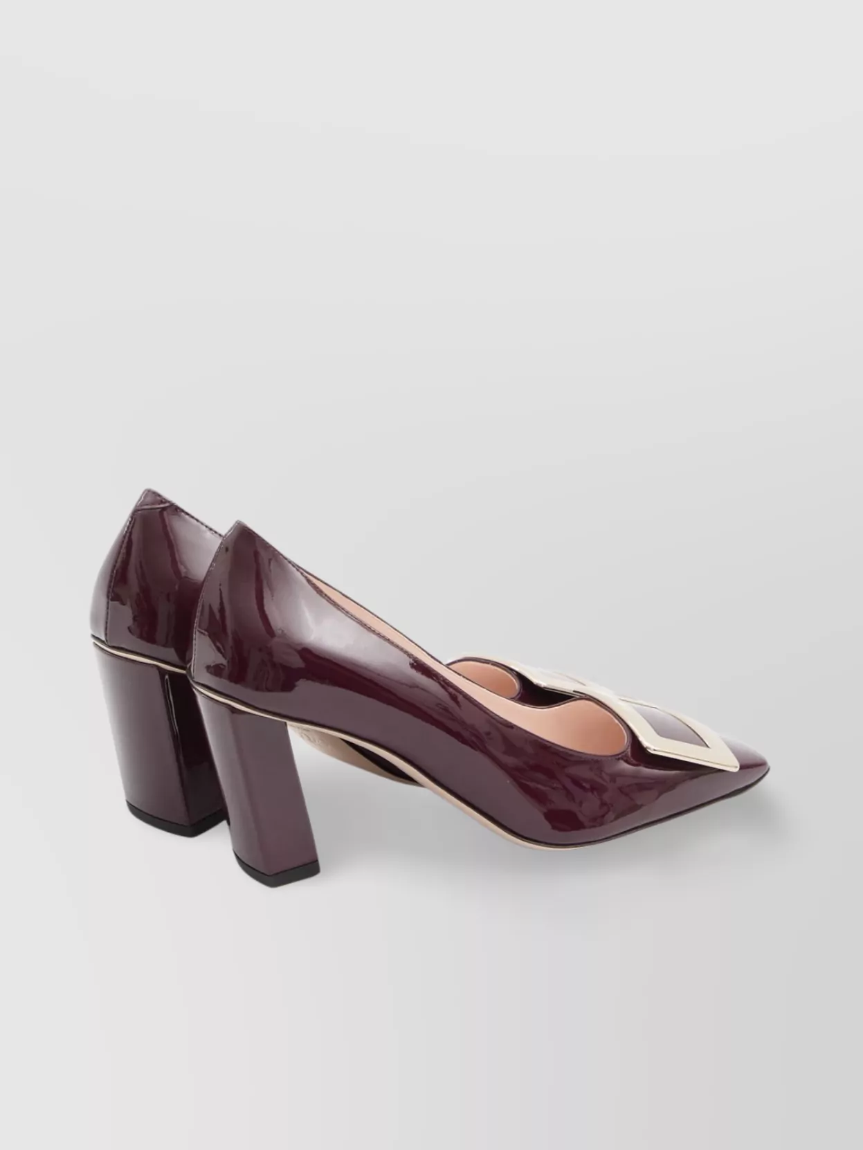 Roger Vivier Buckle Detail Block Heel Pumps