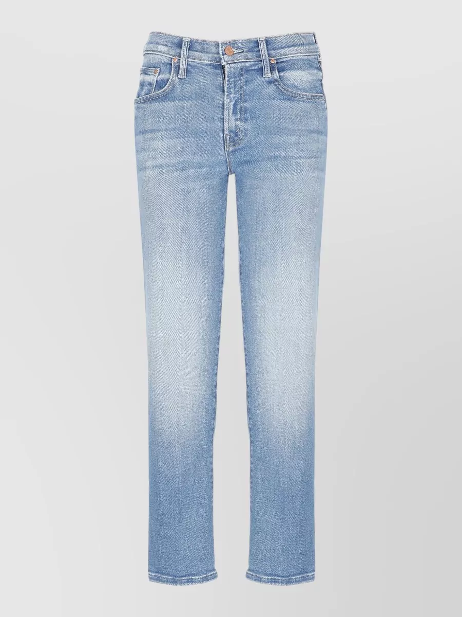 Mother mid-rise straight-leg jeans