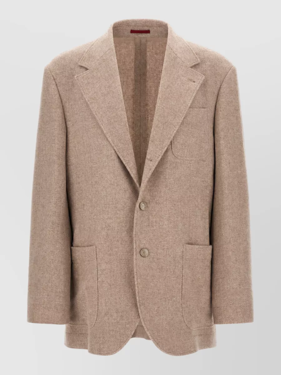 Brunello Cucinelli cashmere single-breasted suit jacket