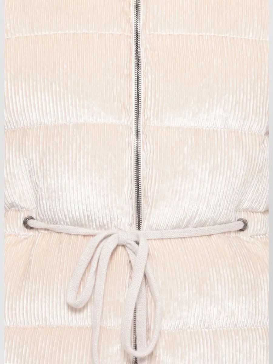 Peserico Quilted Sleeveless Jacket Drawstrings At Waist