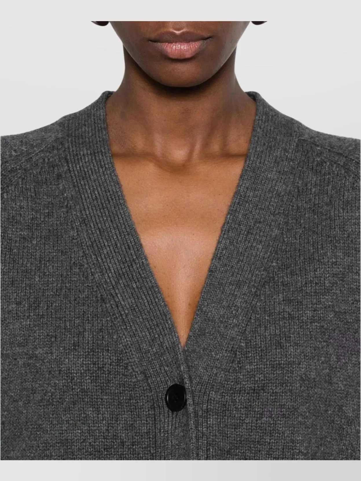 Isabel Marant V-neck Cardigan Front Pockets In Gray