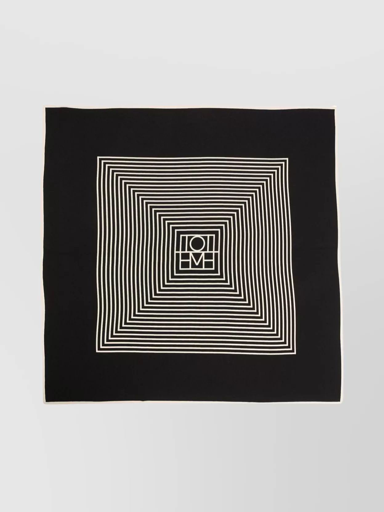 Totême Silk Scarf With Geometric Pattern And Stripe Print