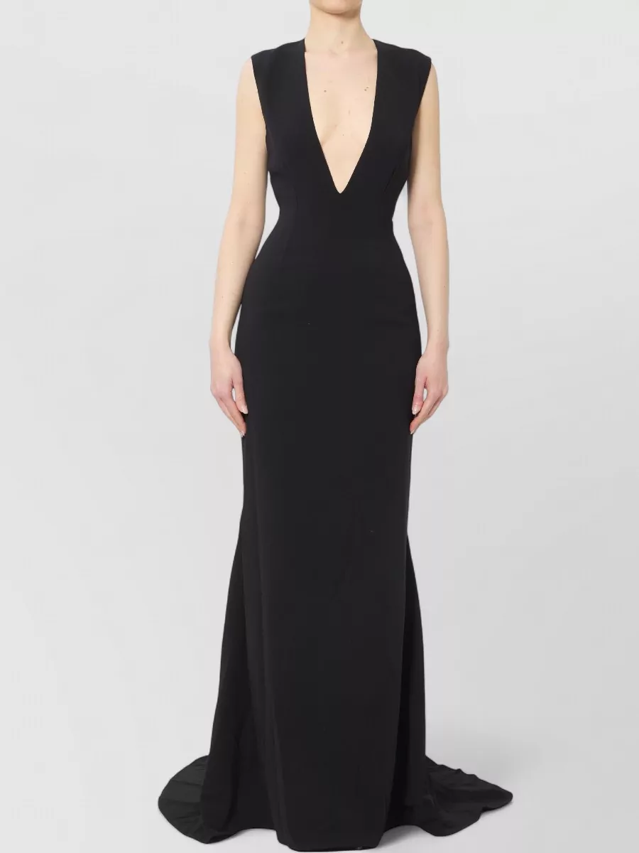 Solace London V-neck slim-fit maxi gown