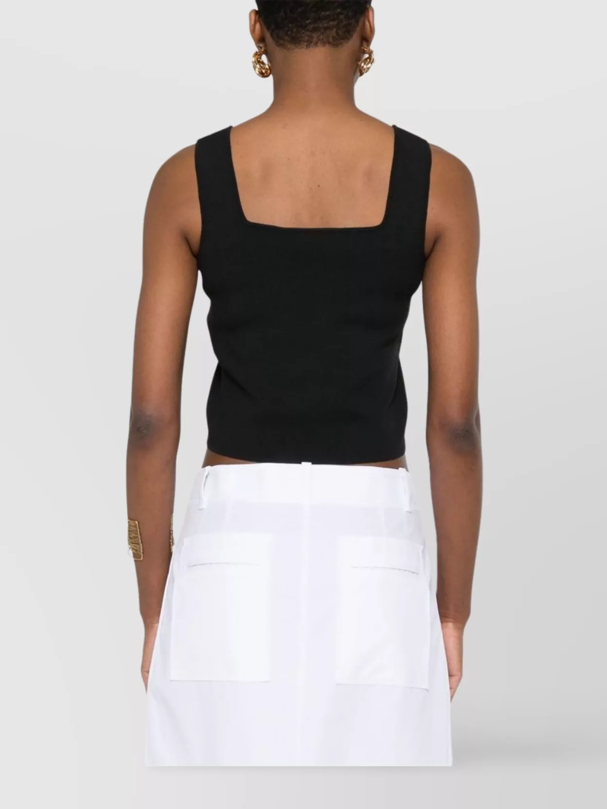 Weekend Max Mara Sleeveless Cropped Knitwear Square Neckline