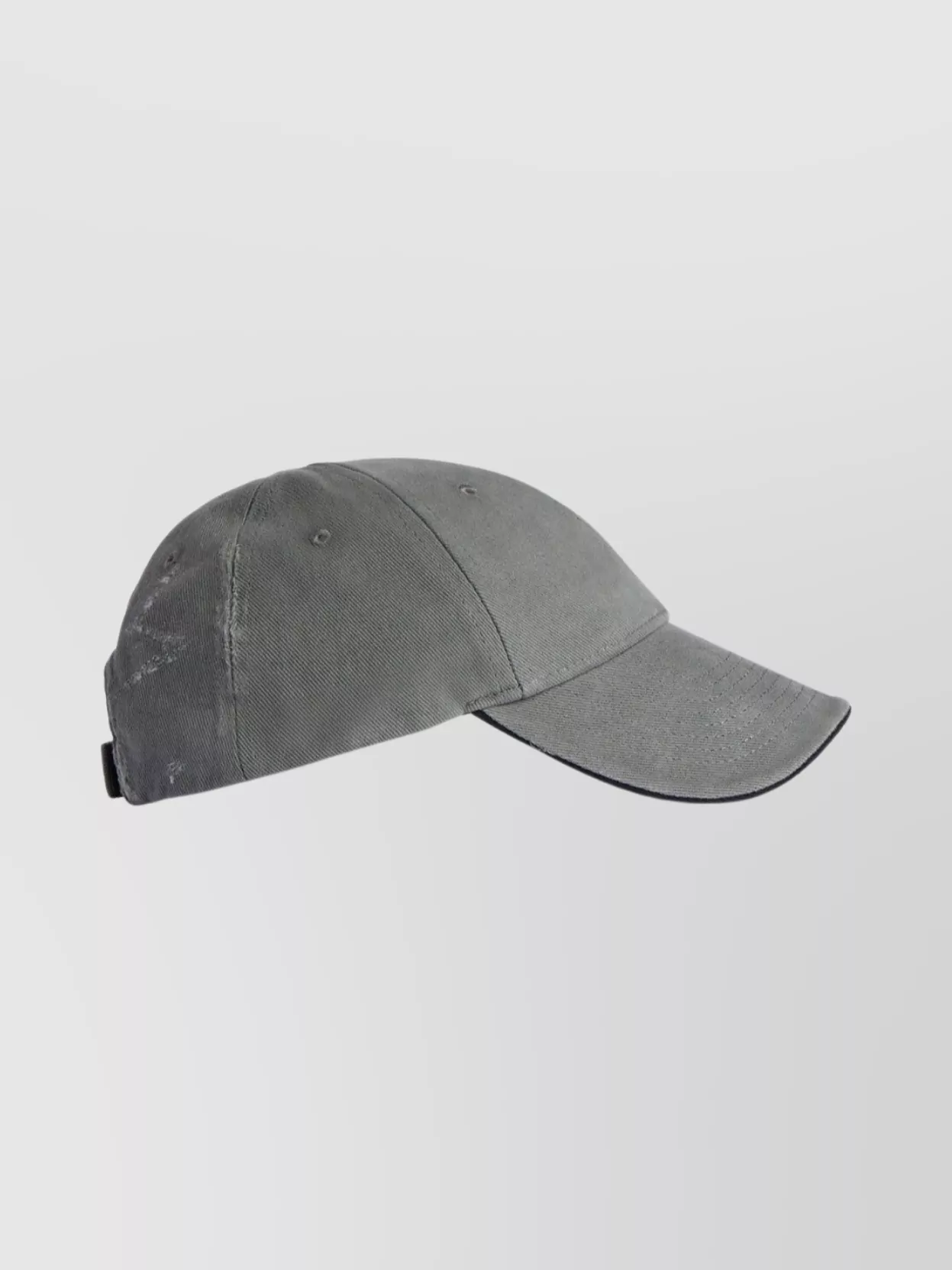 Balenciaga Tilted Typo Cap In Cotton Drill Accessories