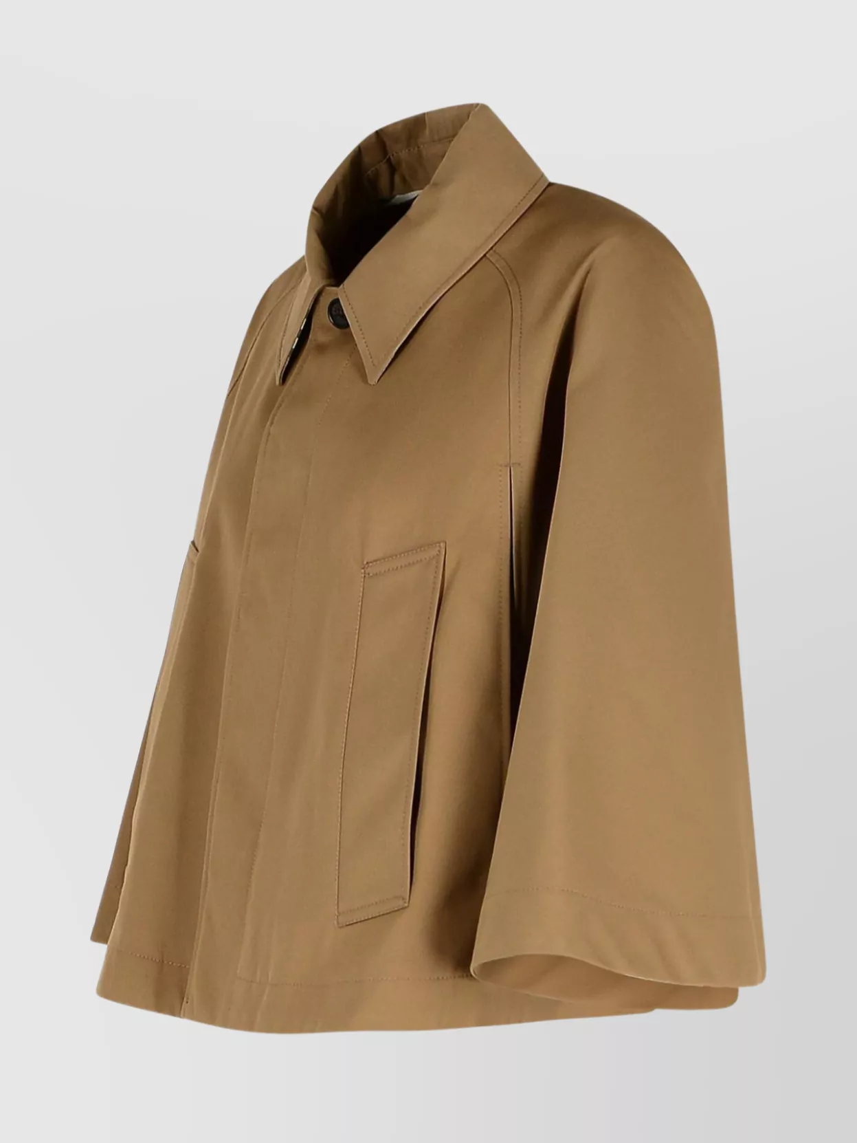 Shop Burberry Wide Sleeves Polyester Blend Cape