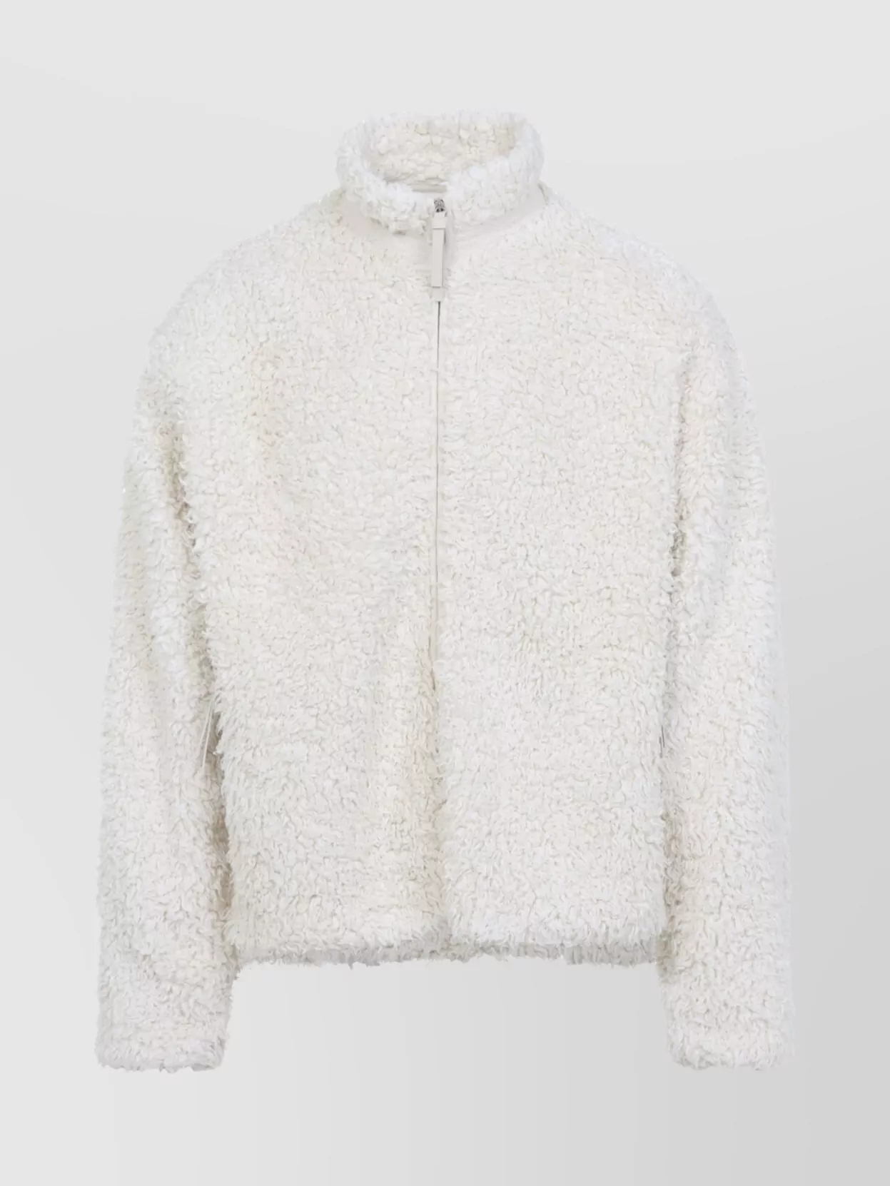 Jil Sander Plus High Collar Long Sleeve Textured Jacket