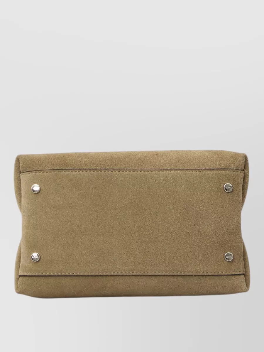 Tod's T Timeless Micro Suede Leather Shoulder Bag