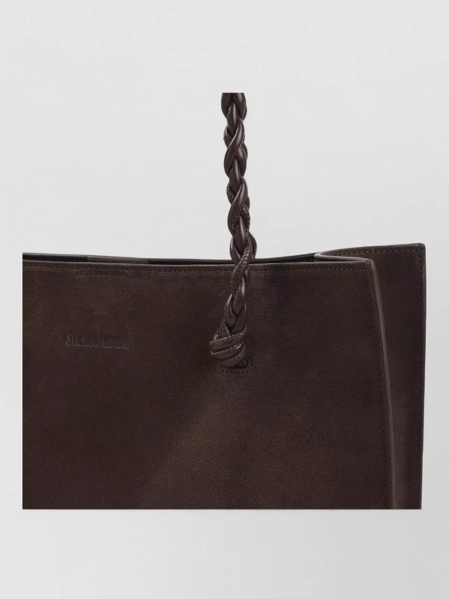 Jil Sander tangle suede tote bag