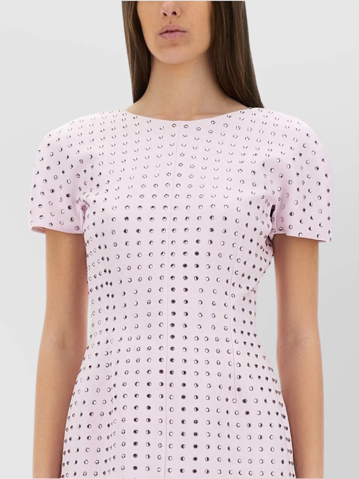 Sportmax Rhinestone Embellished Mini Dress