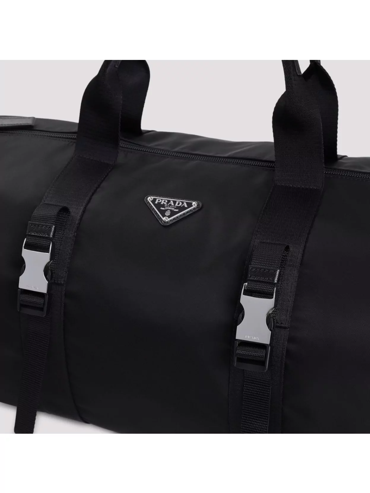 Prada Travel Bag With Buckle And Handles
