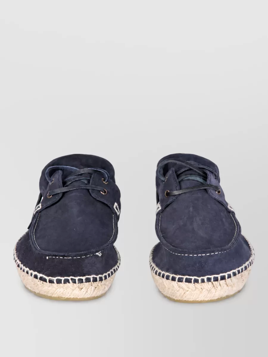 Manebi leather espadrille boat shoes