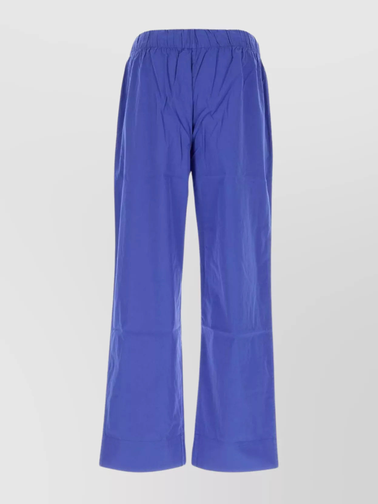 Tekla Cotton Cropped Pyjama Trousers Wide Leg In Purple