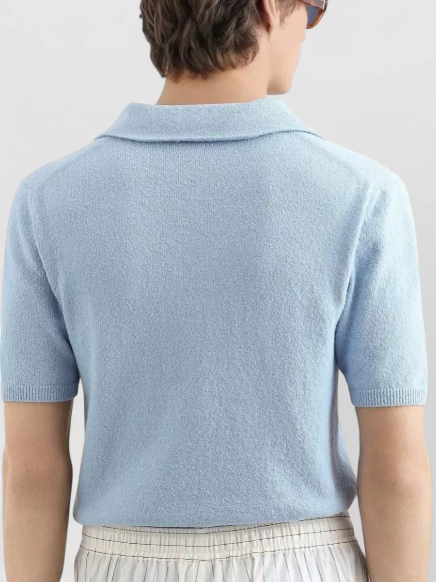 Dolce&Gabbana Knitted Short-Sleeve Polo Shirt
