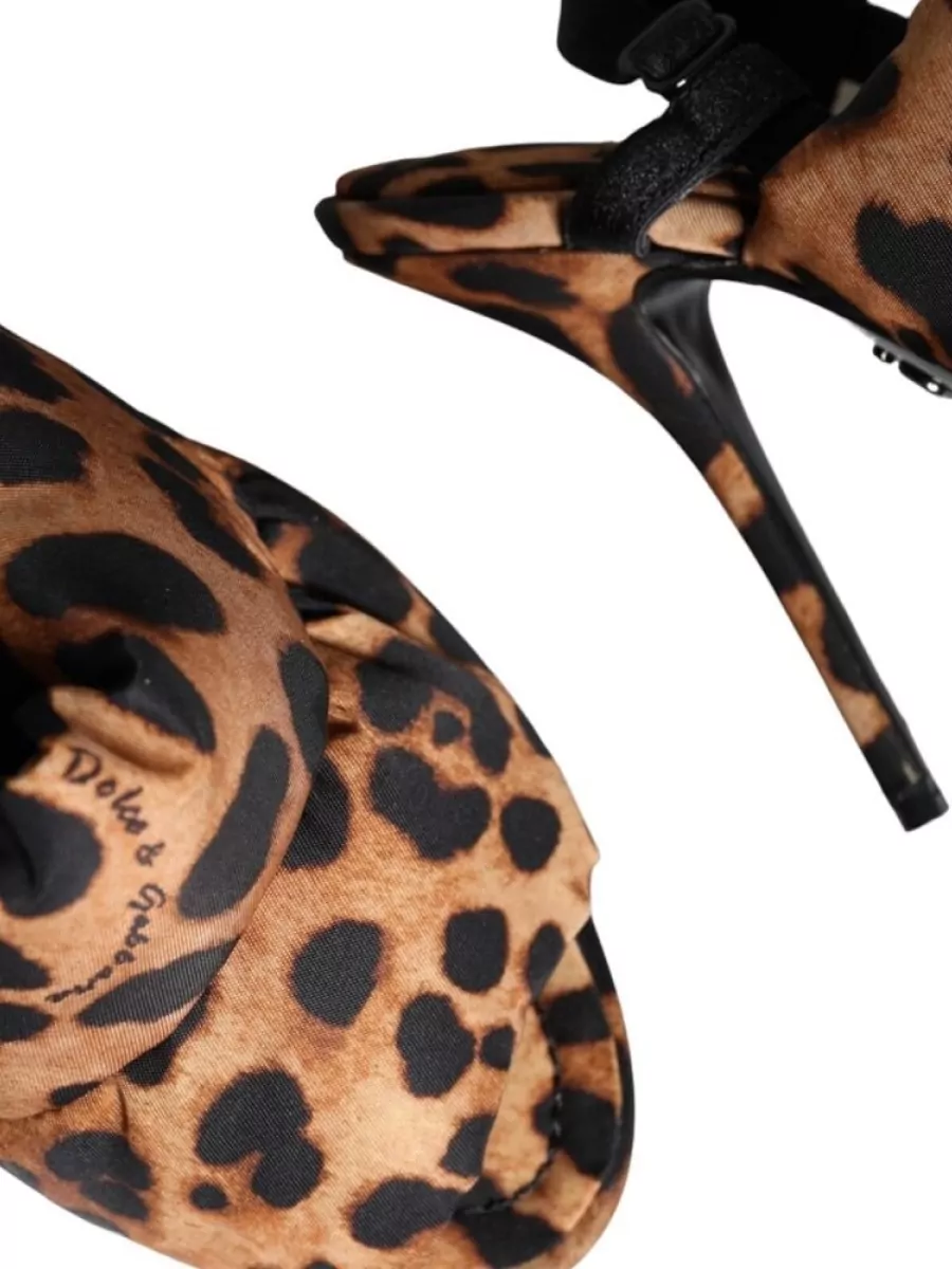 Dolce&Gabbana Leopard-Print Slingback Sandals