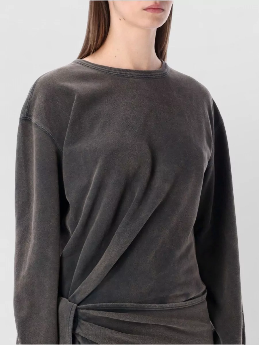 Isabel Marant Etoile Zae Fleece Dress Long Sleeve Asymmetric