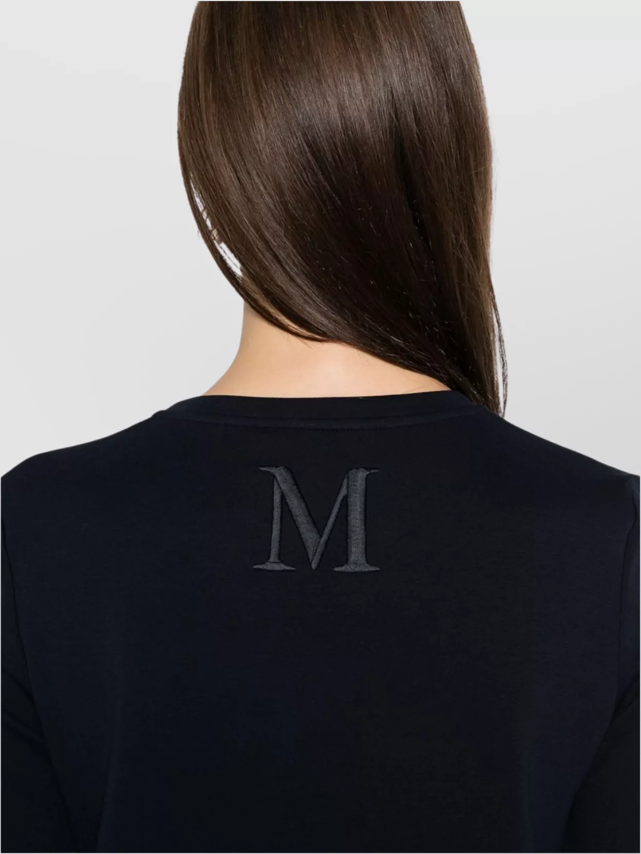 S Max Mara Crew Neck Embroidered Detail Cotton T-Shirt