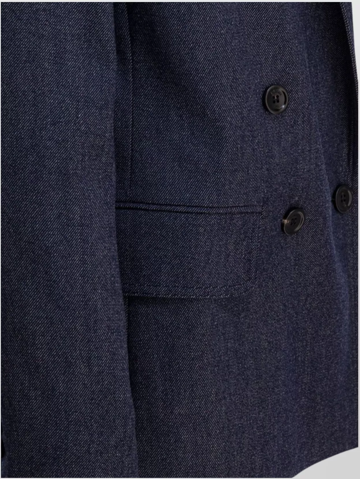Max Mara Double-Breasted Blazer Denim Look