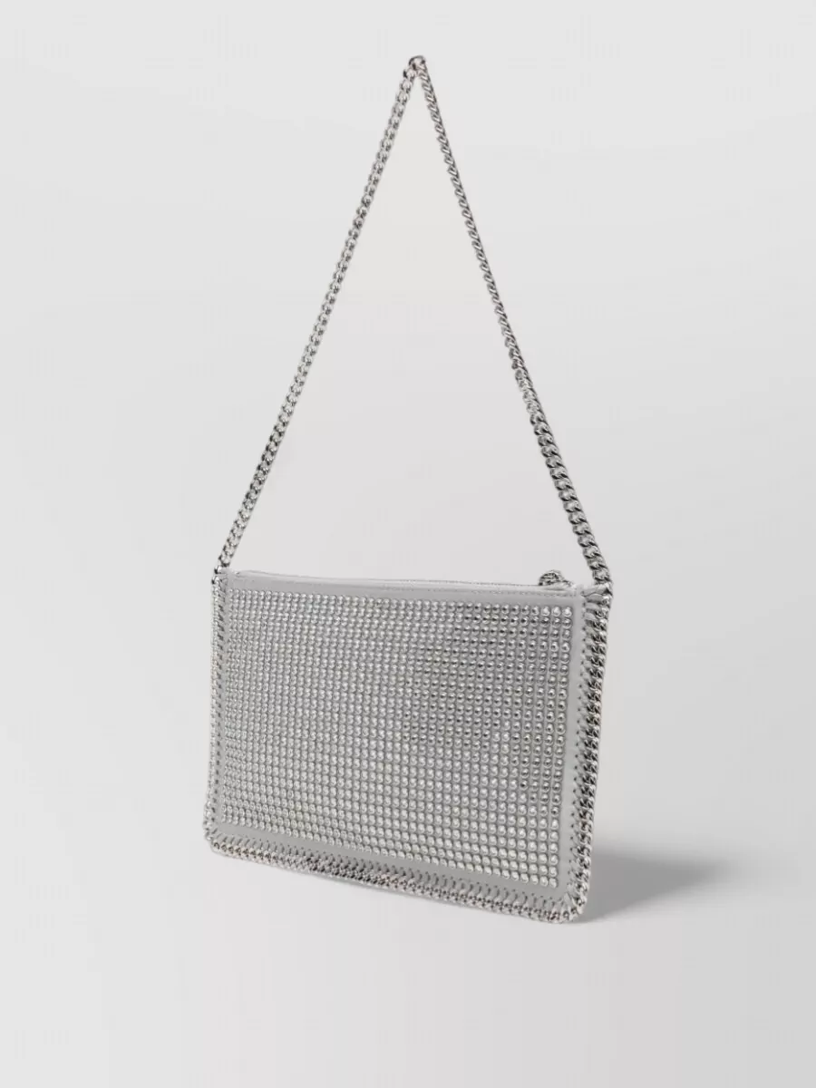 Stella Mccartney Falabella Crystal-Embellished Clutch Bag