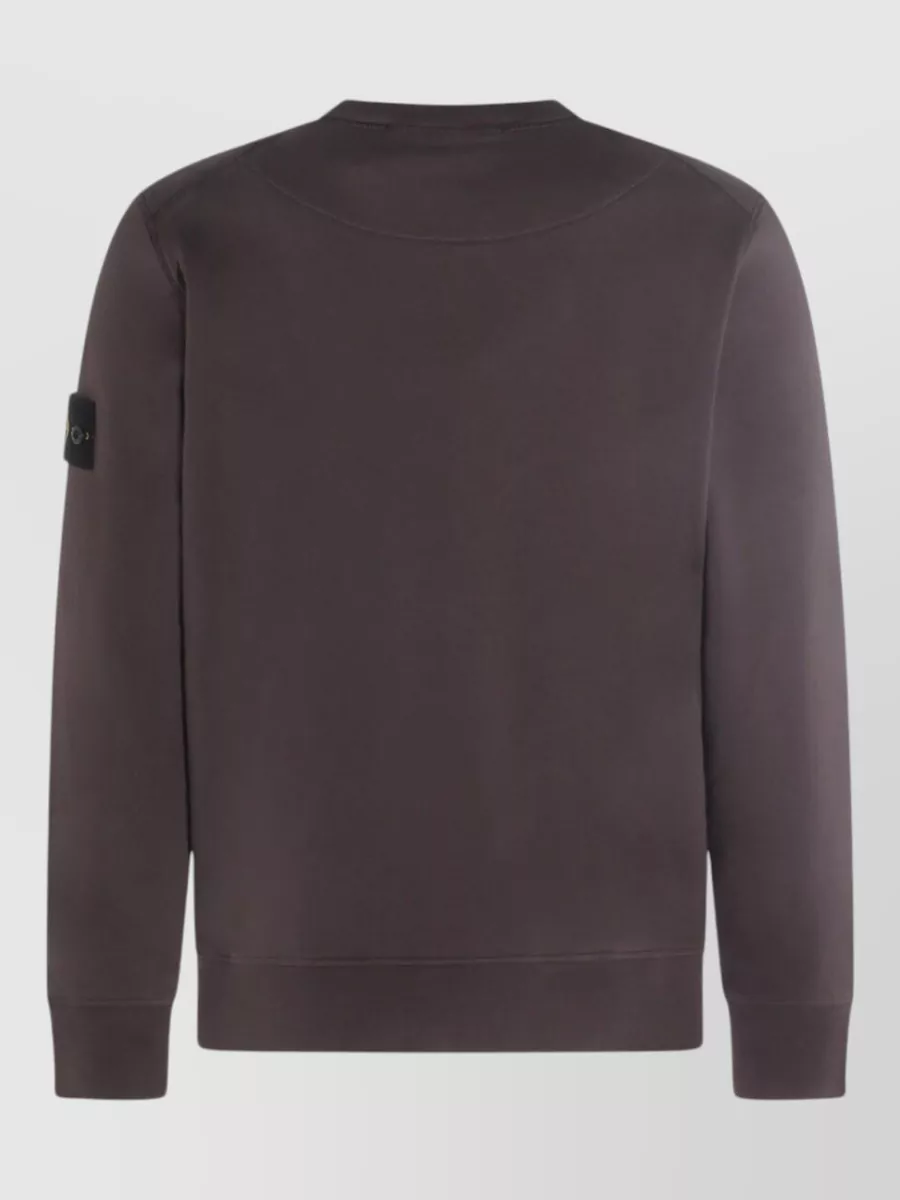 Stone Island Ribbed Cotton Crew Neck Sweatshirt