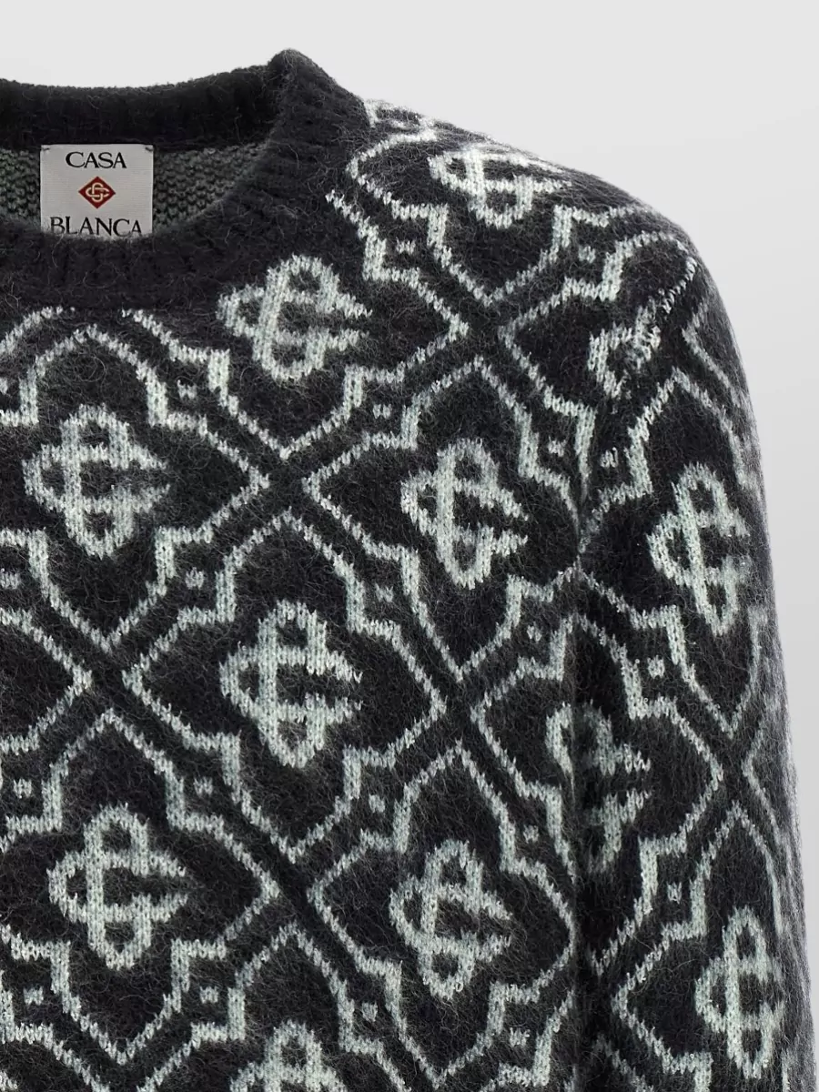 Casablanca Monogram Crew Neck Long Sleeve Jumper