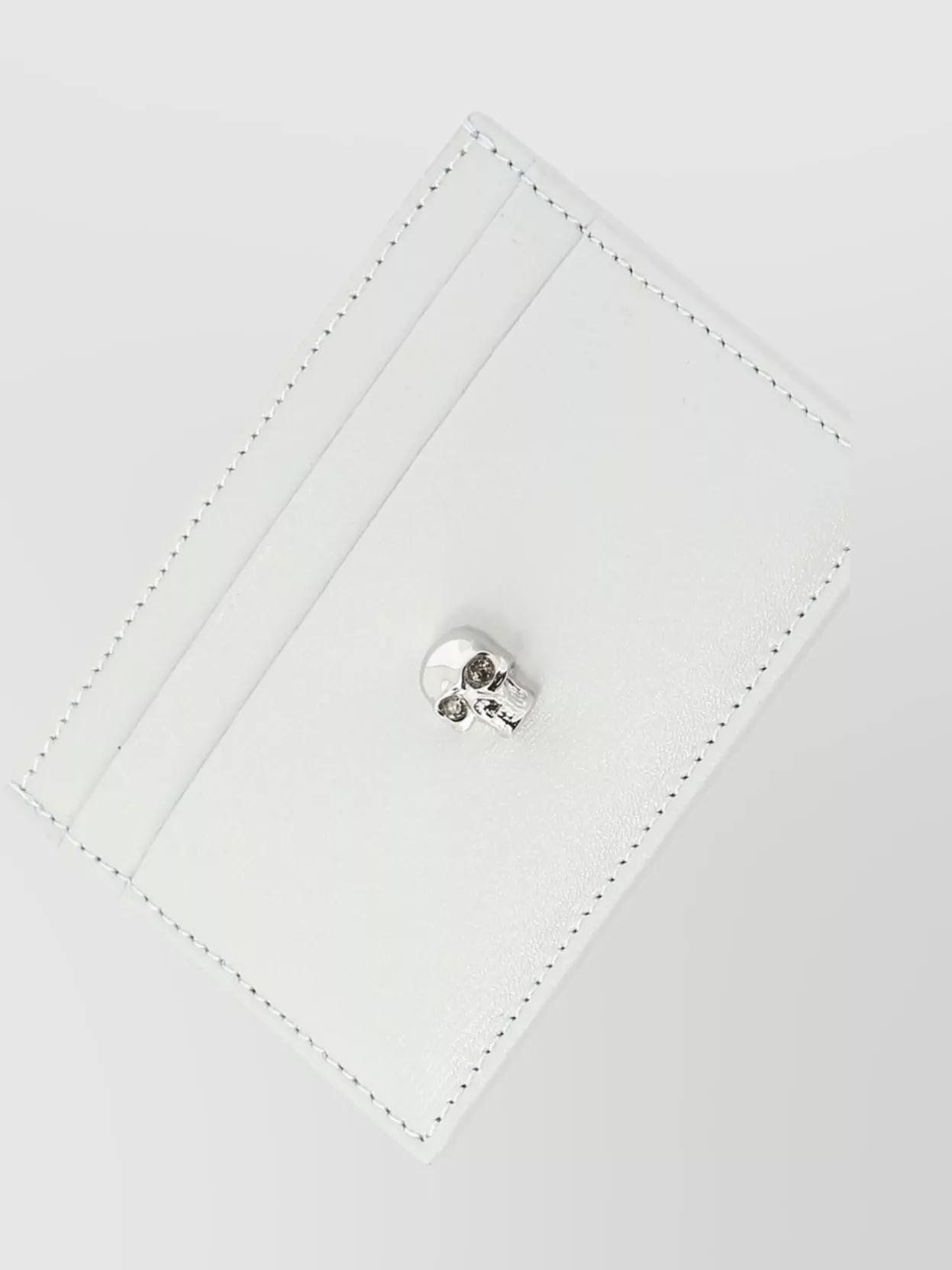 Alexander Mcqueen Compact Skull Embellished Smooth Finish Cardholder