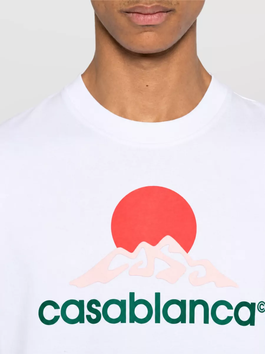 Casablanca Organic Cotton Mountain Printed T-Shirt