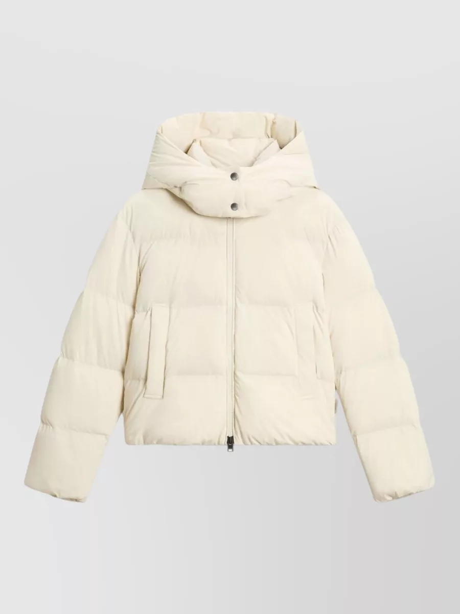 Woolrich down quilted short hooded jacket