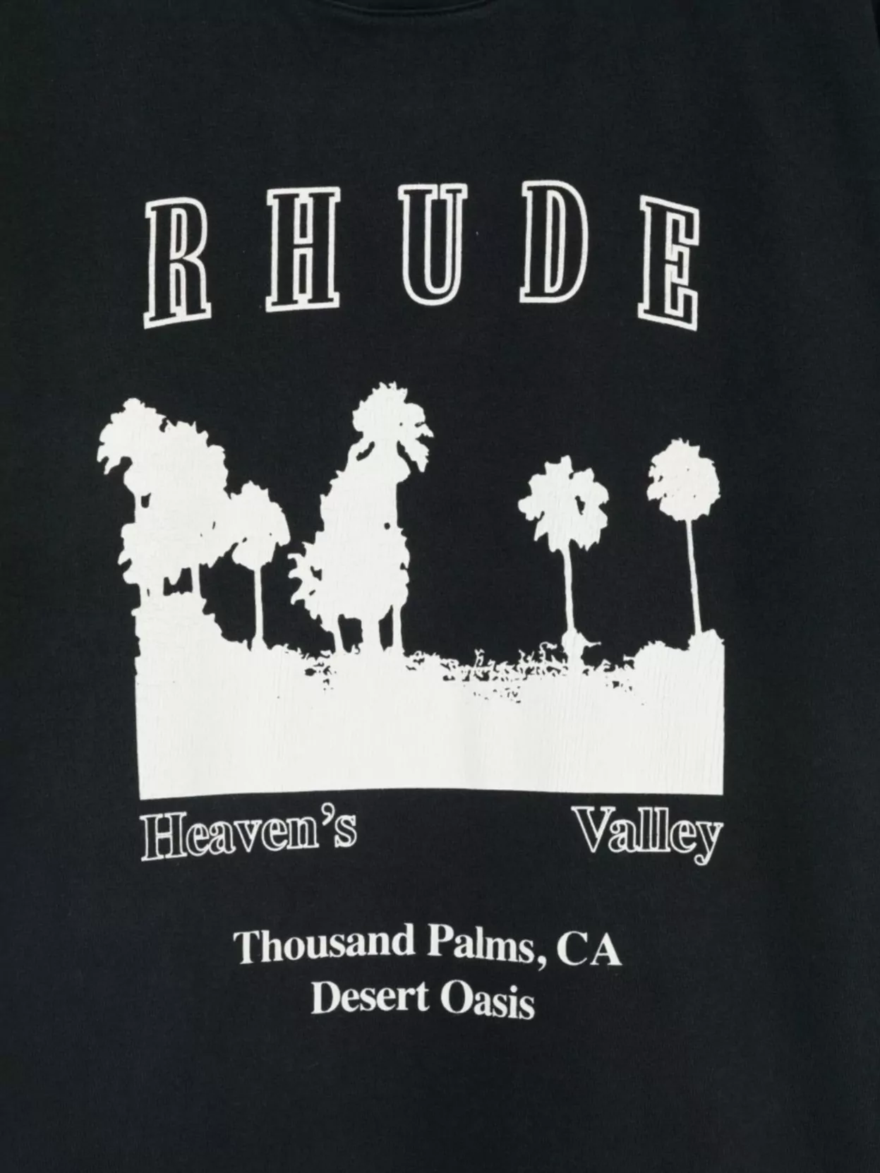 Rhude Crew Neck Graphic Print T-Shirt