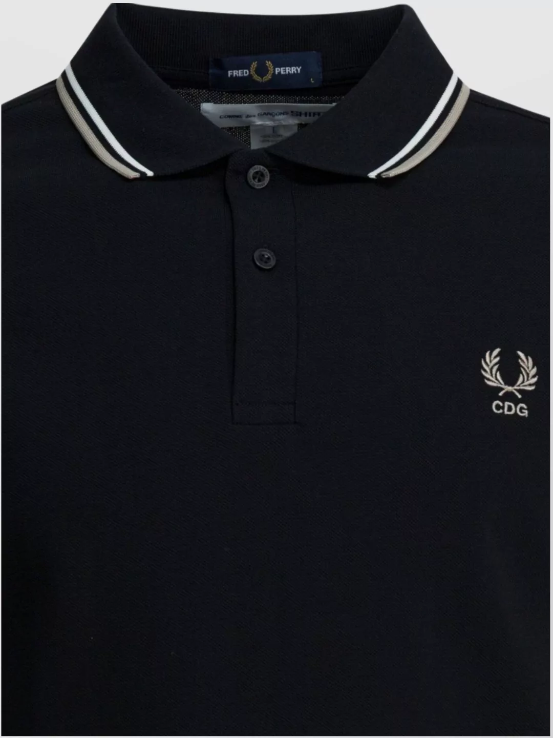Comme Des Garçons Color-Block Polo Shirt Short Sleeves