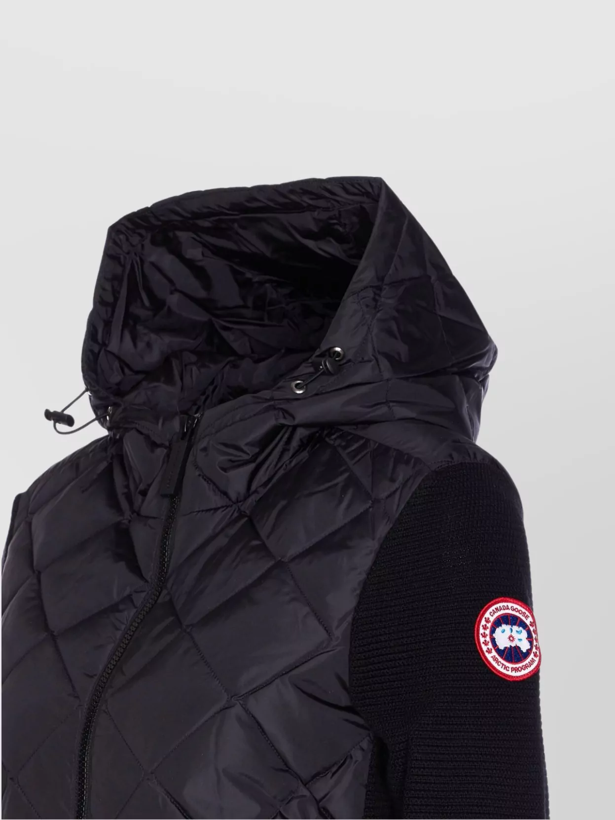 Canada Goose Hooded Quilted Down Jacket With Zip Pockets