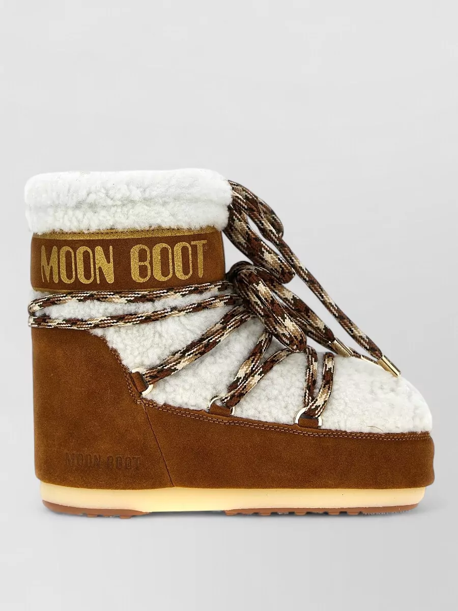 Moon Boot Shearling Suede Ankle Boots
