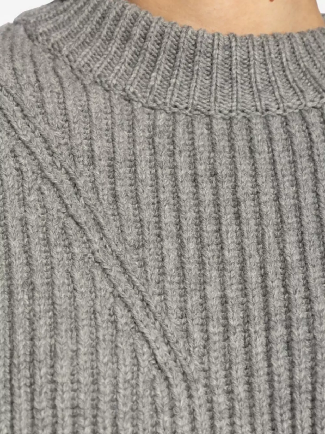 Jil Sander Ribbed Mock Neck Knitwear With Relaxed Fit