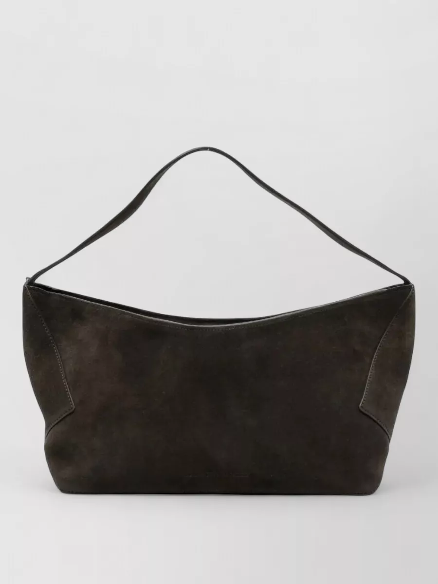 Studio Nicholson leather fold detail zip shoulder bag