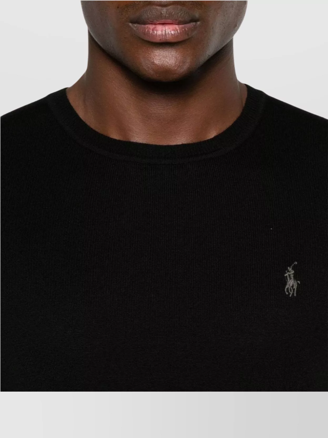 Ralph Lauren Ribbed Knit Crewneck Sweater With Long Sleeves