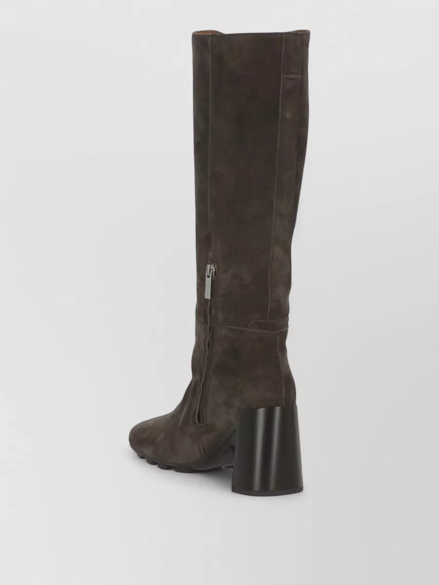Hogan Suede Leather Ankle Boots