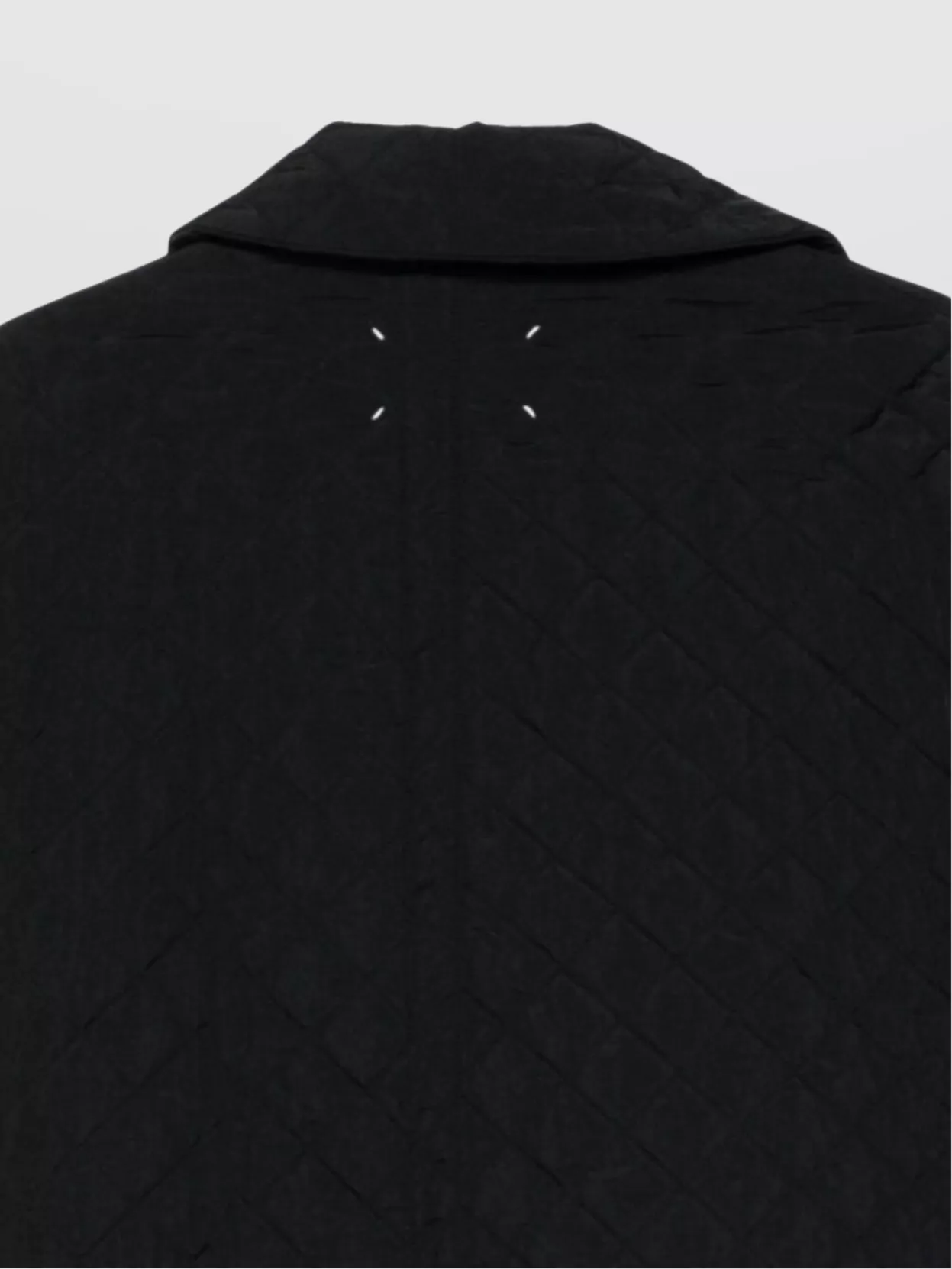 Maison Margiela Long Quilted Nylon Coat Featuring Pockets