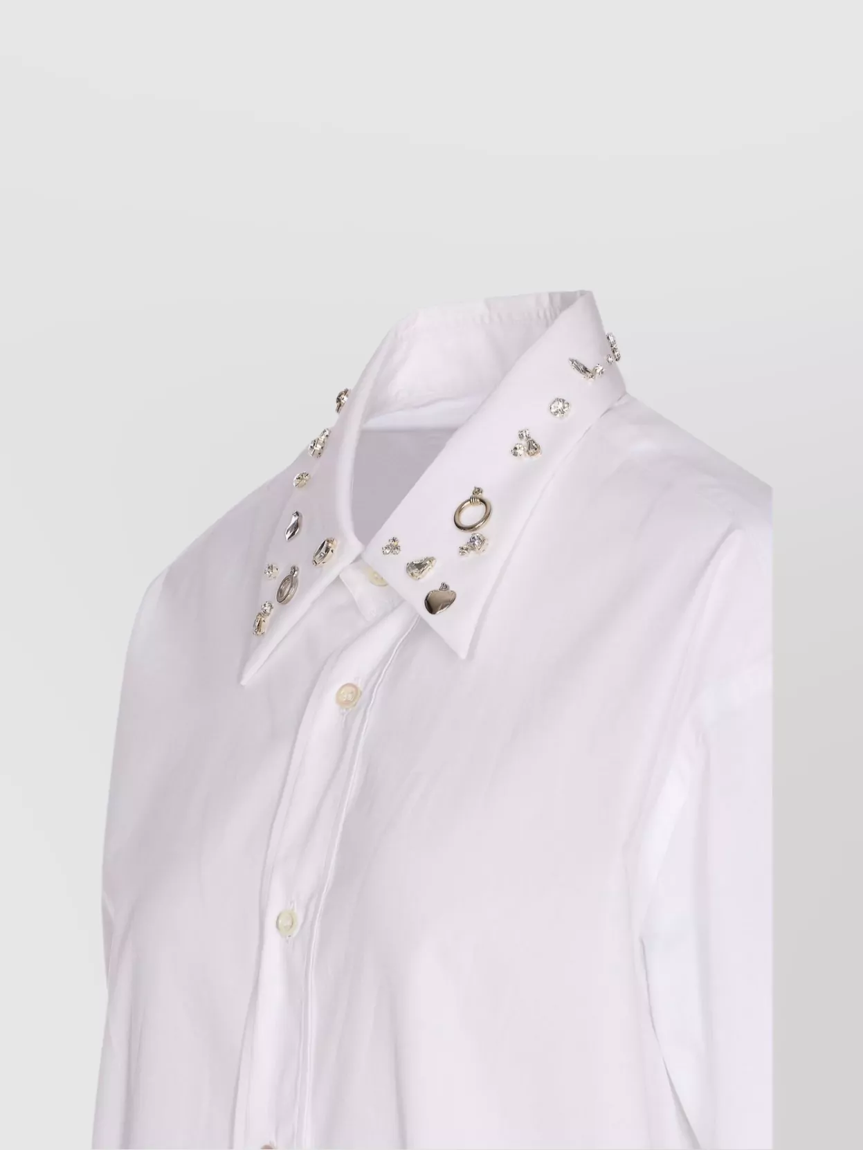 Alexander Mcqueen Embellished Collar Long Sleeves Shirt