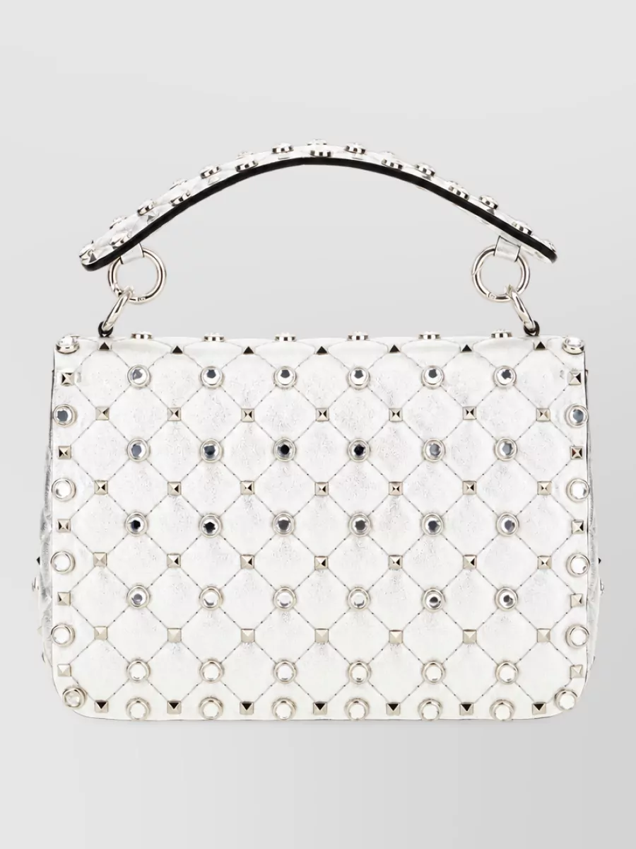 Valentino Garavani rockstud spike leather clutch bag