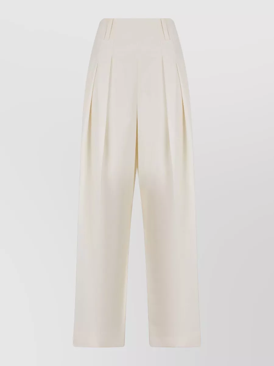 Victoria Beckham High-rise pleated wide-leg trousers