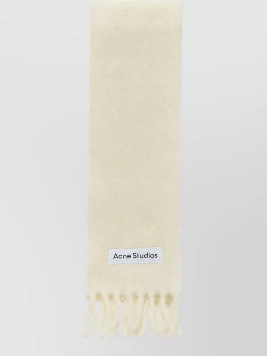 Acne Studios Alpaca Wool Skinny Fringed Scarf