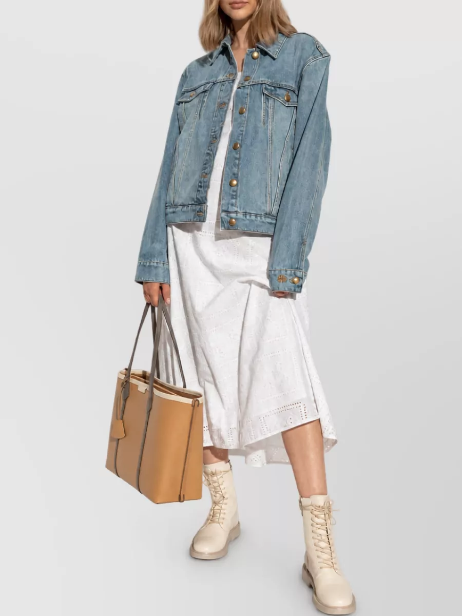 Tory Burch Leather Combat Boots