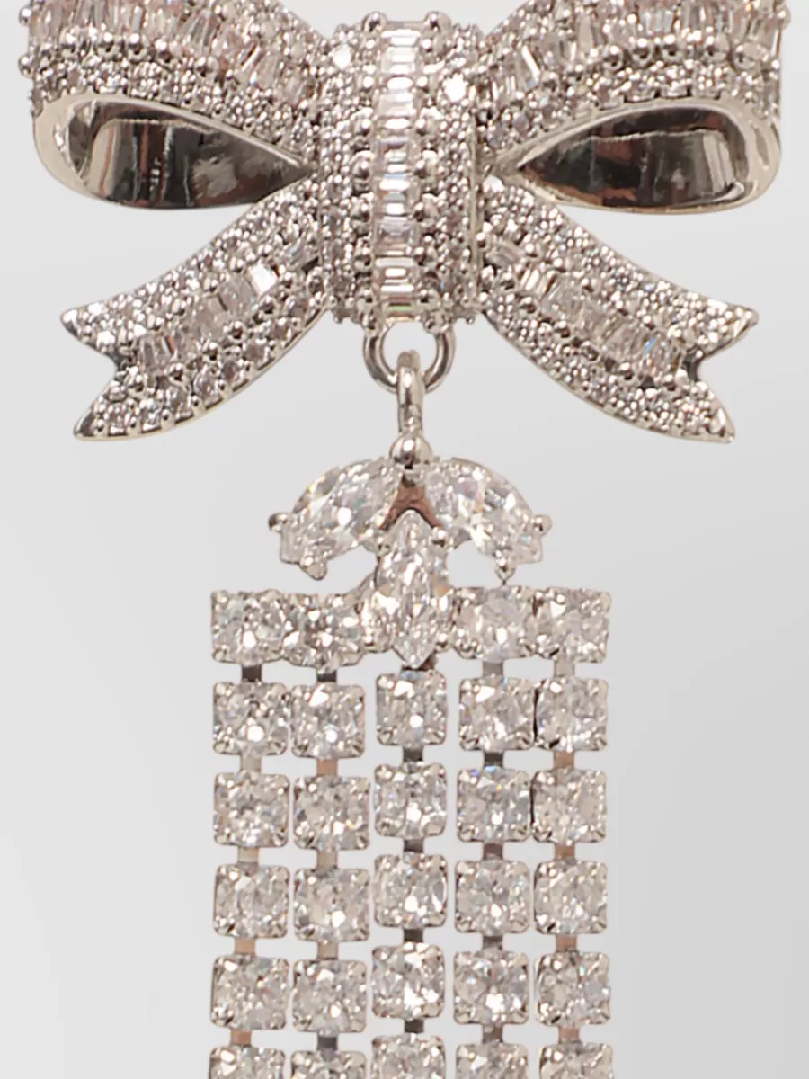 Self-Portrait Crystal-Embellished Drop Earrings