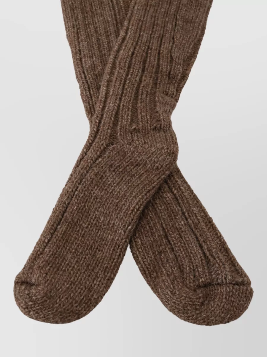 Dolce&Gabbana Wool Ribbed-Knit Calf Socks