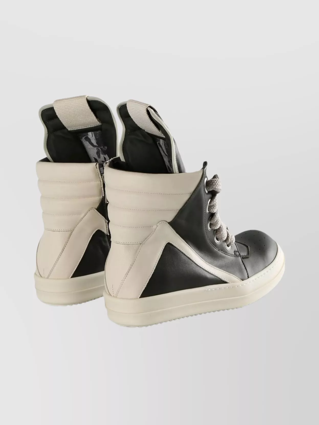 Rick Owens Geometric High-Top Sneakers Unique Laces