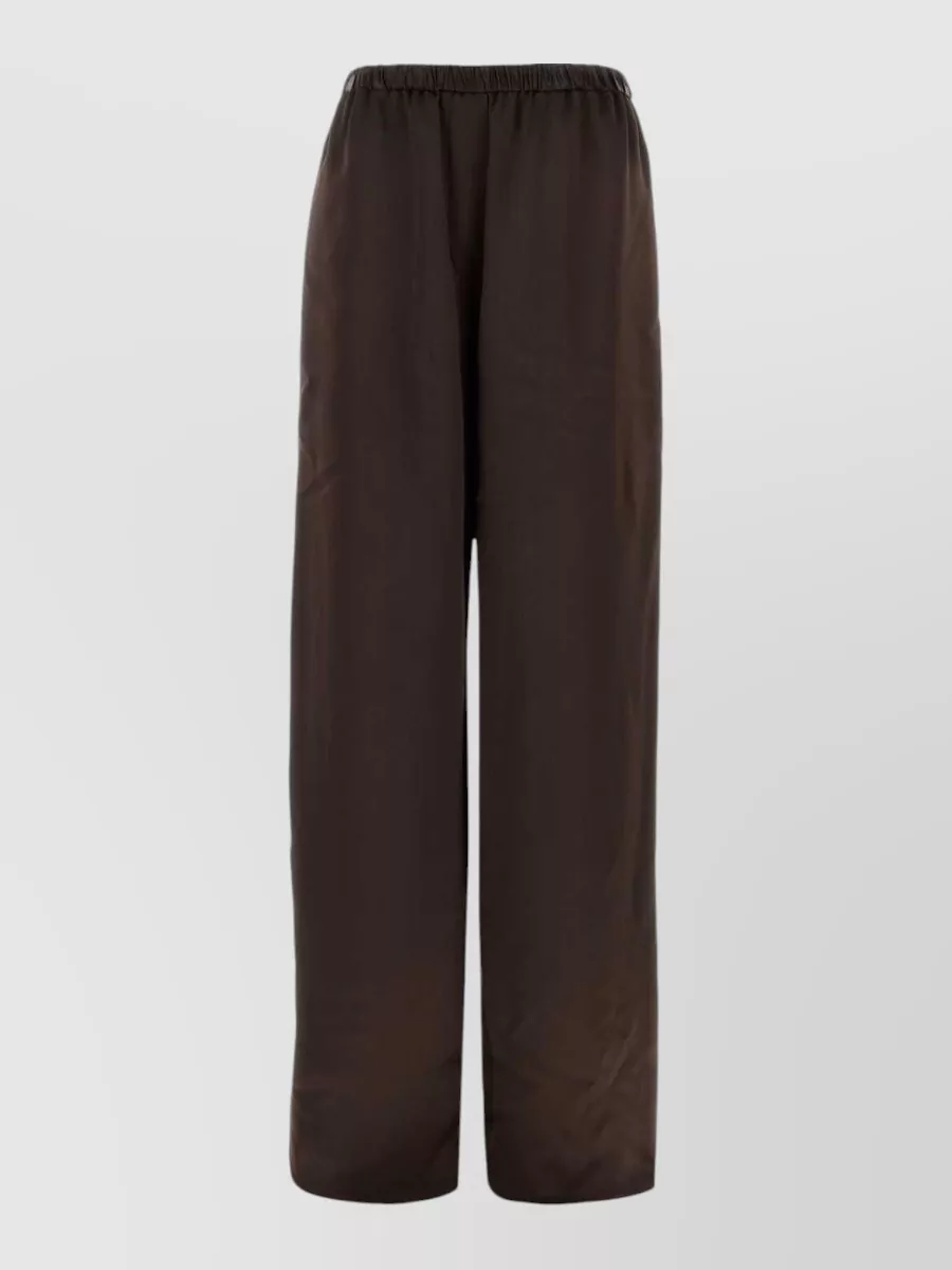 Ferragamo Satin Wide-Leg Palazzo Trousers